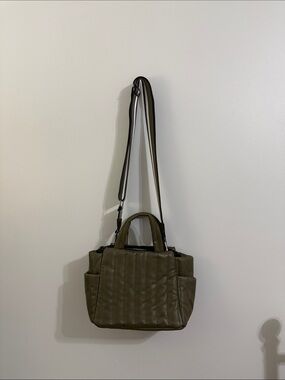 Olive Quilted Crossbody Tote Bag - Women's